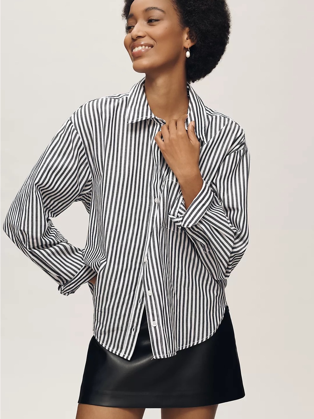 Anthropologie Bennet shrunken Button down shirt